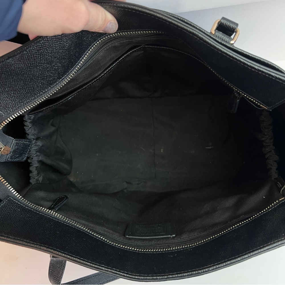 Coach Black Pebbled Leather Diaper Bag - Picture 7 of 8